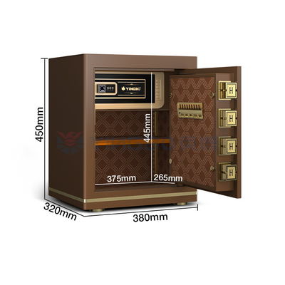 OEM Размер 1,5 Cu Ft Офисный сейф отпечатков пальцев твердая сталь 26±2KG