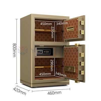Двойная дверь 46 кг офисный роскошный сейф двойная сигнализация YB/N7-80D