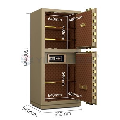 YINGBO твердая сталь двойной сигнализации роскошный офис сейф коробка отпечатков пальцев замок YB/N7-150D