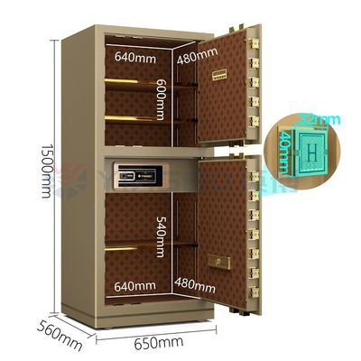 Массивная стальная двойная сигнализация роскошный офис сейф электронный замок YB/N7-150D