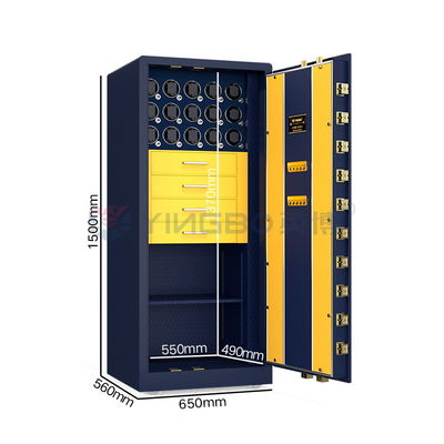 OEM двойная сигнализация ювелирные часы виндер сейф коробка твердая сталь с 7 открытыми путями
