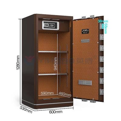 Твердая сталь двойной сигнализации огнеупорный сейф Eco Friendly Paint And Liquid Crystal Display Panel YB/N6-120