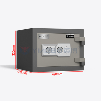 Огнестойкий сейф для хранения файлов, прочный стальной ящик, двойной ключевой замок