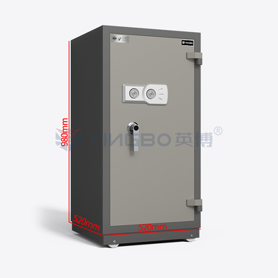 Двойной ключевой замок Огнестойкий сейф Регулируемая полка Прочная сталь