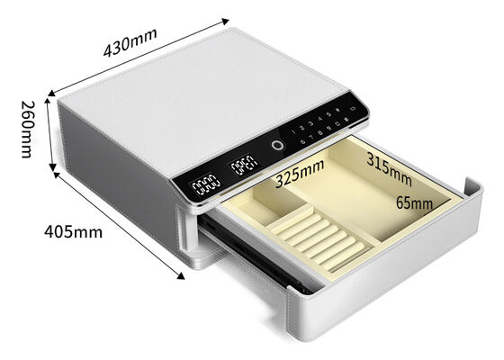 Кожаный сейф для ювелирных изделий с автоматическим открытием и металлической скользящей рельсой