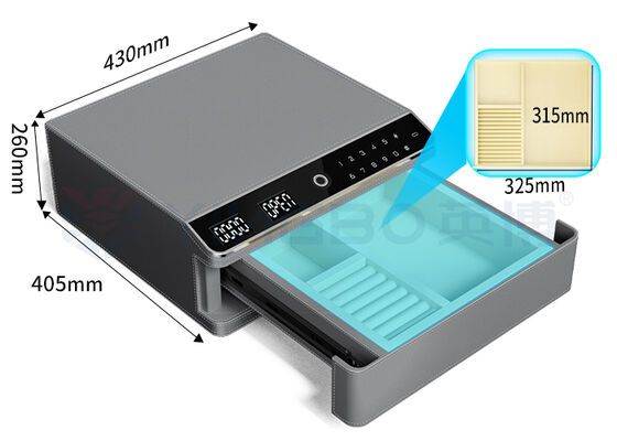 Кожевенный ювелирный сейф с двойной сигнализацией и автоматическим открытием, один слой