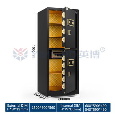 Двойная сигнализация Большие твердые стальные высококачественные домашние сейфы 120 кг для безопасности YB / RS-150