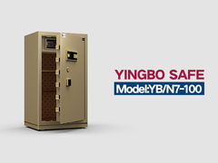Золотая двойная сигнализация отпечаток пальцев замок роскошный сейф для офисной безопасности YB/N7-100