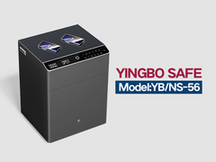 YB-NS-стеклянный ночной стол серый ящик